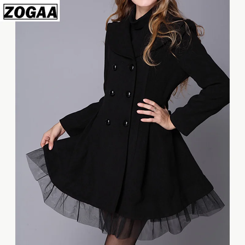 ZOGAA Brand Women Long Trench Coat Spring Autumn Double Breasted Solid Slim Fit Overcoat Lace Windbreaker Outwear Women Clothing ZOGAA Brand Women Long Trench Coat Spring Autumn Double Breasted Solid Slim Fit Overcoat Lace Windbreaker Outwear Women Clothing