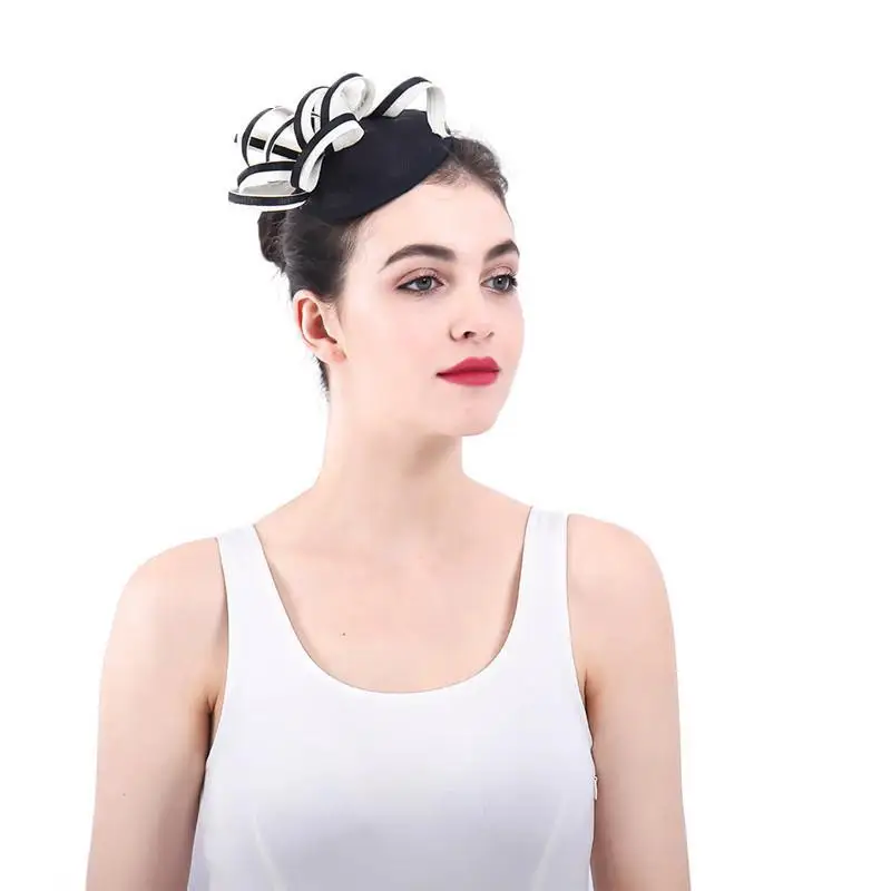 Британский Креативный стиль головной убор цветок бант-узел невесты сетка аксессуары для волос банкетвечерние Женские Маленькая шляпа