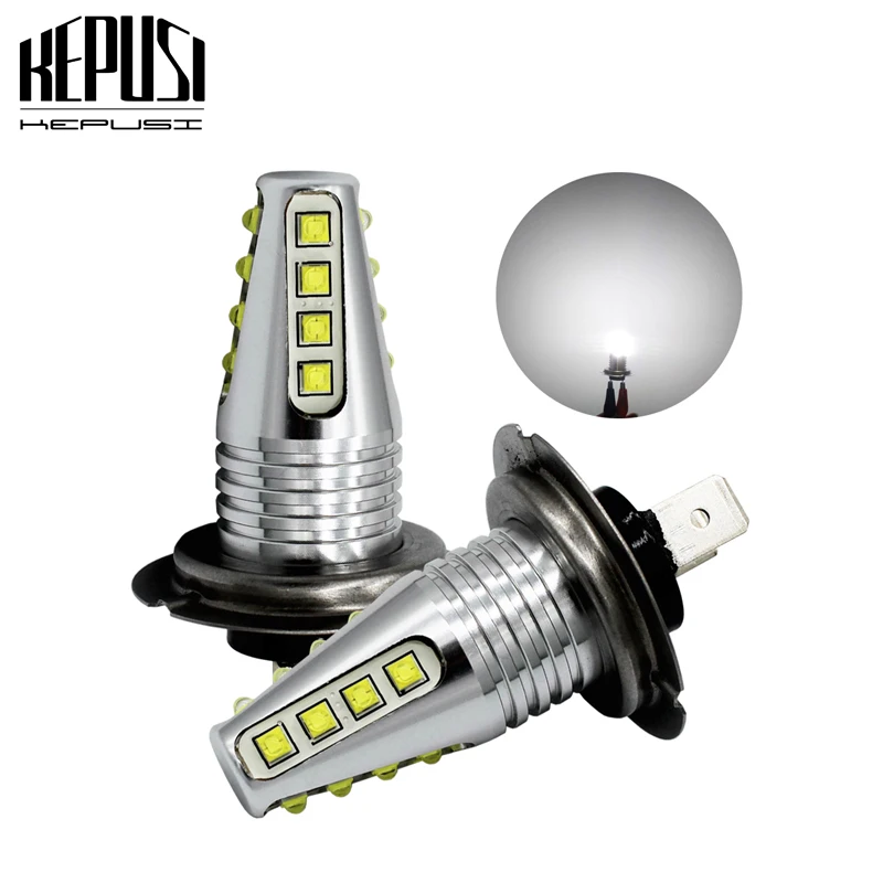 

KEPUSI 2x H7 80W cree chip High Power Car LED Light Source Fog lamp Auto DRL Day running light Driving lamp Truck 12V 24V white