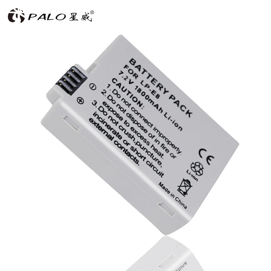 PALO 4 шт. LP-E8 батареи для цифровой камеры+ зарядное устройство lcd смарт-чип USB Цифровое зарядное устройство для canon EOS 550D 600D 700D X4 X5 T2i T3i
