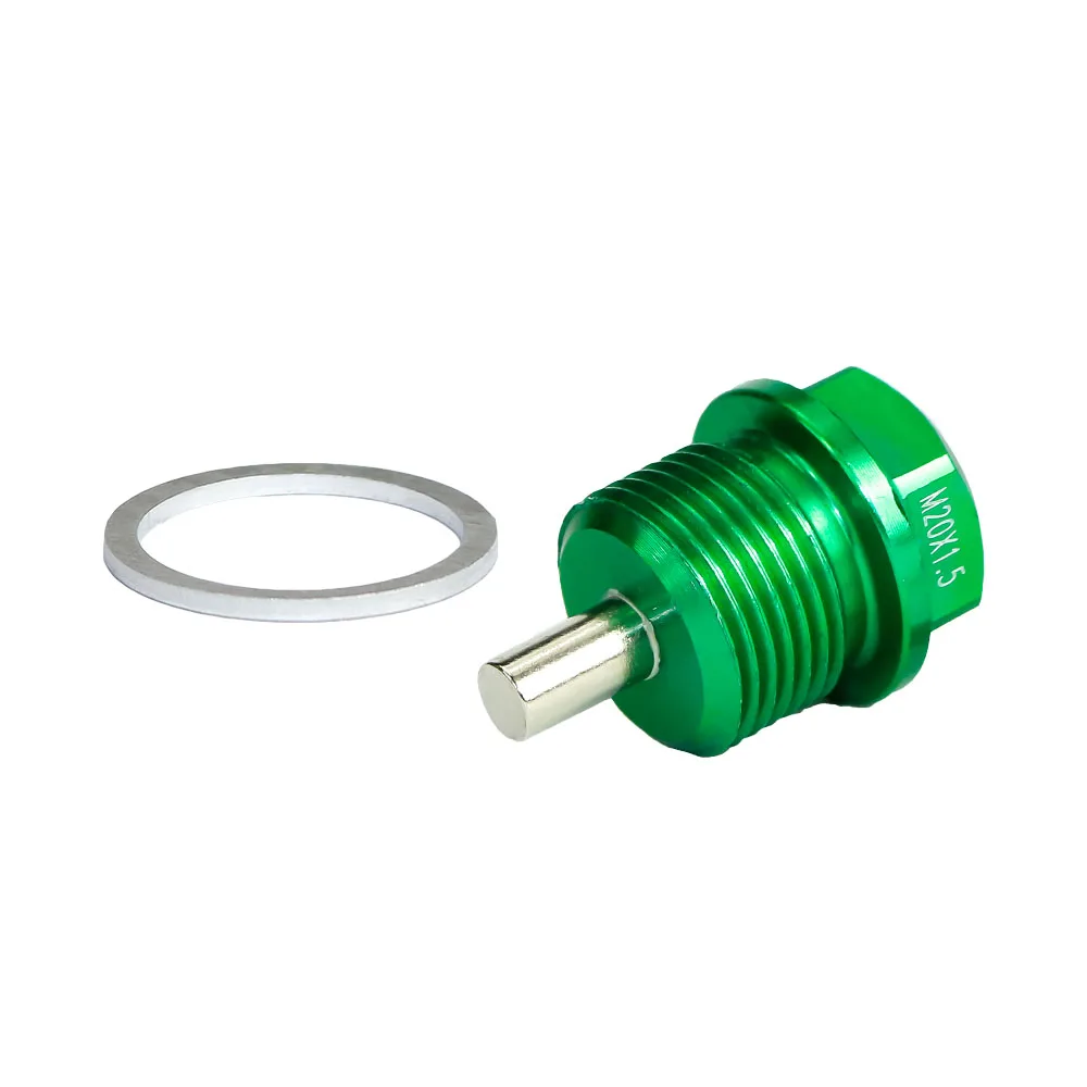 green CNSPEED M20* 1,5 мм Магнитные слива масла Алюминий болт/картера Сливная разъем для Subaru(все транспортные средства с 20x1,5 с резьбой - Название цвета: green