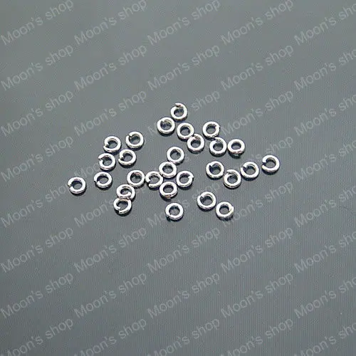 

Wholesale Diameter 3mm Thickness 0.5mm Imitation Rhodium Iron Jump Rings Diy Findings 20g Roughly 1000 pieces (JM3072)