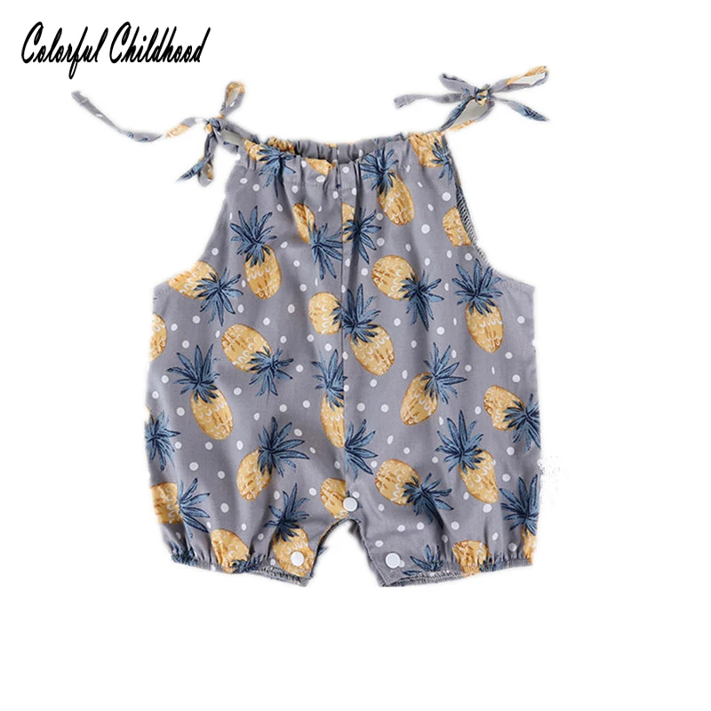 

Baby Bodysuit Cute Pineapple Pattern Print Suspender Jumpsuit Infantile Newborn Kid Autumn Overalls Kid Costume Ropa Bebe 0-24m