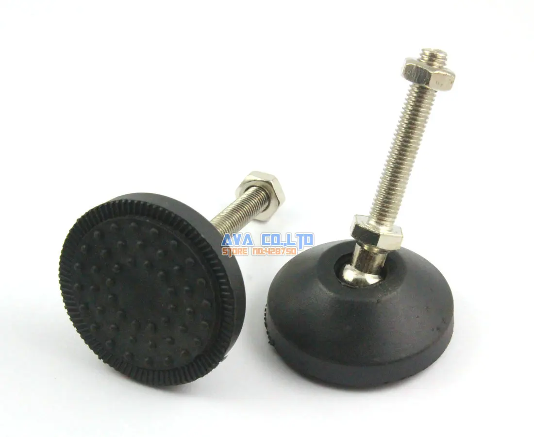 

4 Pieces 50mm Swivel Base M8*50mm Adjustable Lathe Leg Articulating Leveling Feet
