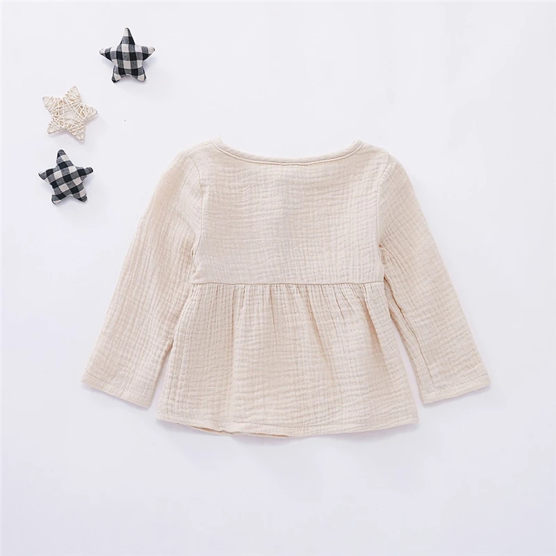 2019 New Arrival Kid Baby Girls Dress Long Sleeve Toddler Newborn Baby Girls Long Sleeves Button Princess Dress Clothes V9# (6)