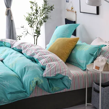 

The other shore green three-piece set of four sets duvet cover bedding set luxury comforter bedding sets