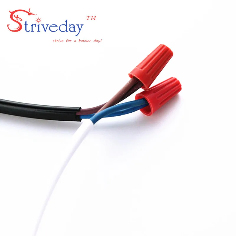 

2016 NEW 100pcs/lot P2 Electrical Wire Twist Nut Connector Terminals Cap Spring Insert Assortment Color Orange
