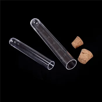 

10pcs 13*78mm Plastic Test Tube With Cork Clear Like Glass, Wedding Favor Gift Tube