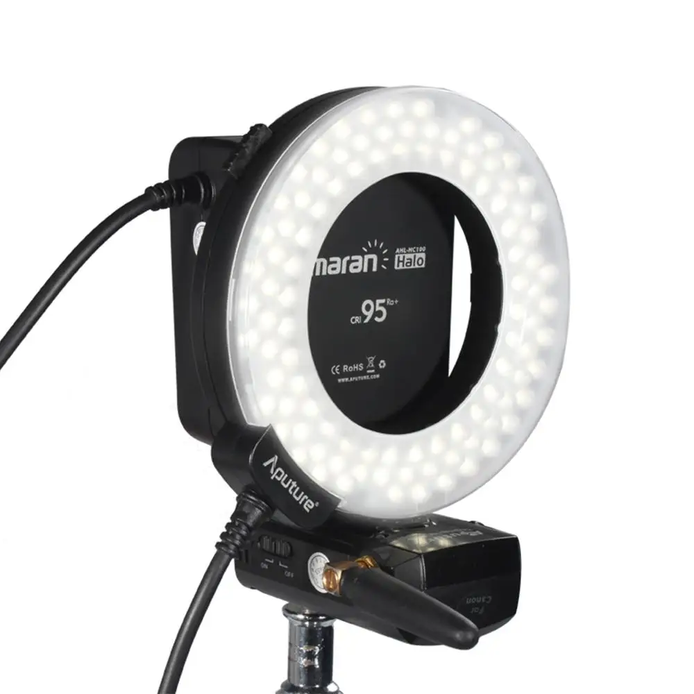 LED macro Ring flash pour appareils photo Nikon Aputure Amaran Halo Ahl-h100/ Flash annulaire /à LED Lampe CRI 95/