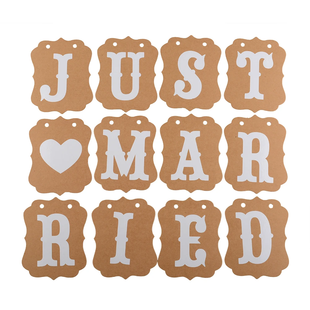 Just Married Vintage Wedding Bunting Banner Party Just Married Vintage Wedding Bunting Banner Party Decorations Photo Booth Props Garland Bridal Shower Decorative In Diy