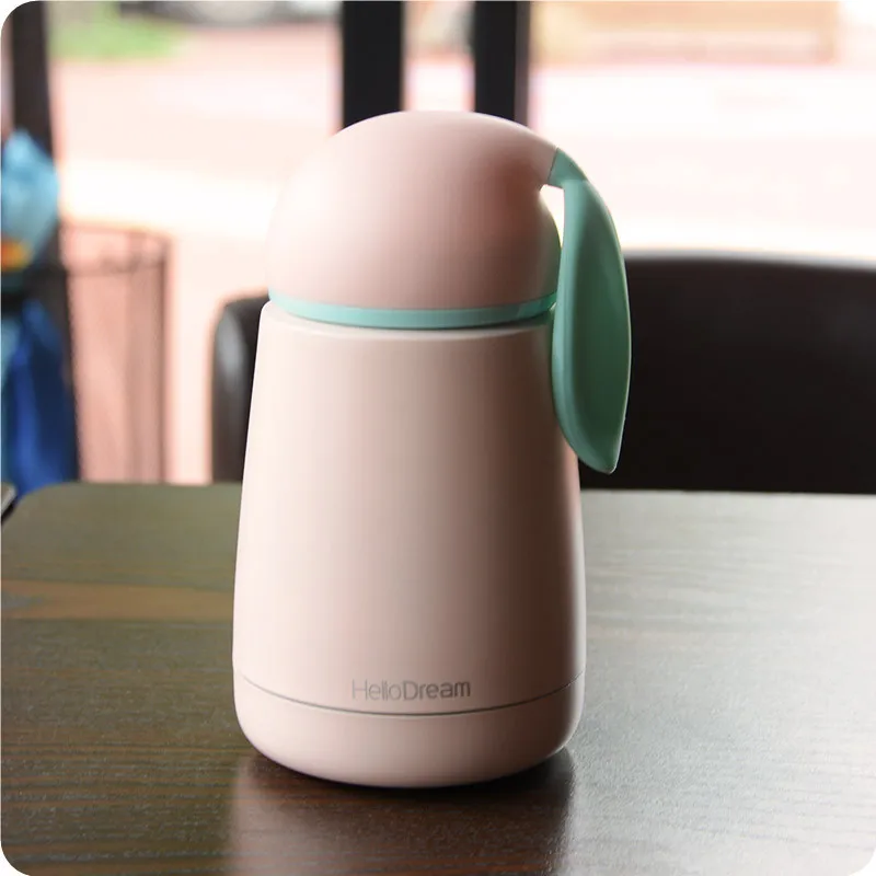 Super Sprouting Rabbit Insulation Cup Lovely Children Student Mini Portable Vacuum Belly Fashion Gift | Дом и сад