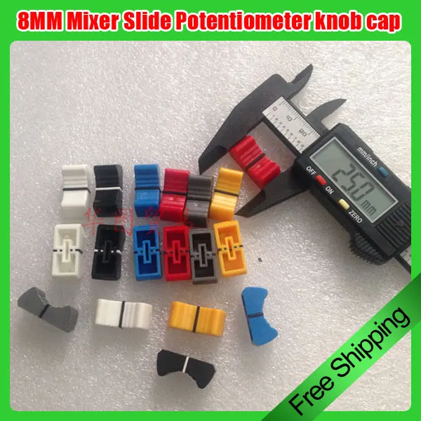 100pcs 8MM Mixer Slide Potentiometer Slider Pot Cap / Stage Speaker