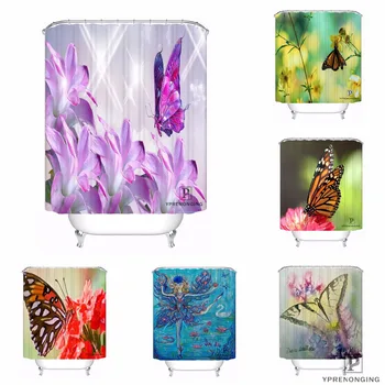 

Custom Diamond Butterfly Sample Waterproof Shower Curtain Home Bath Bathroom s Hooks Polyester Fabric Multi Sizes180509-69
