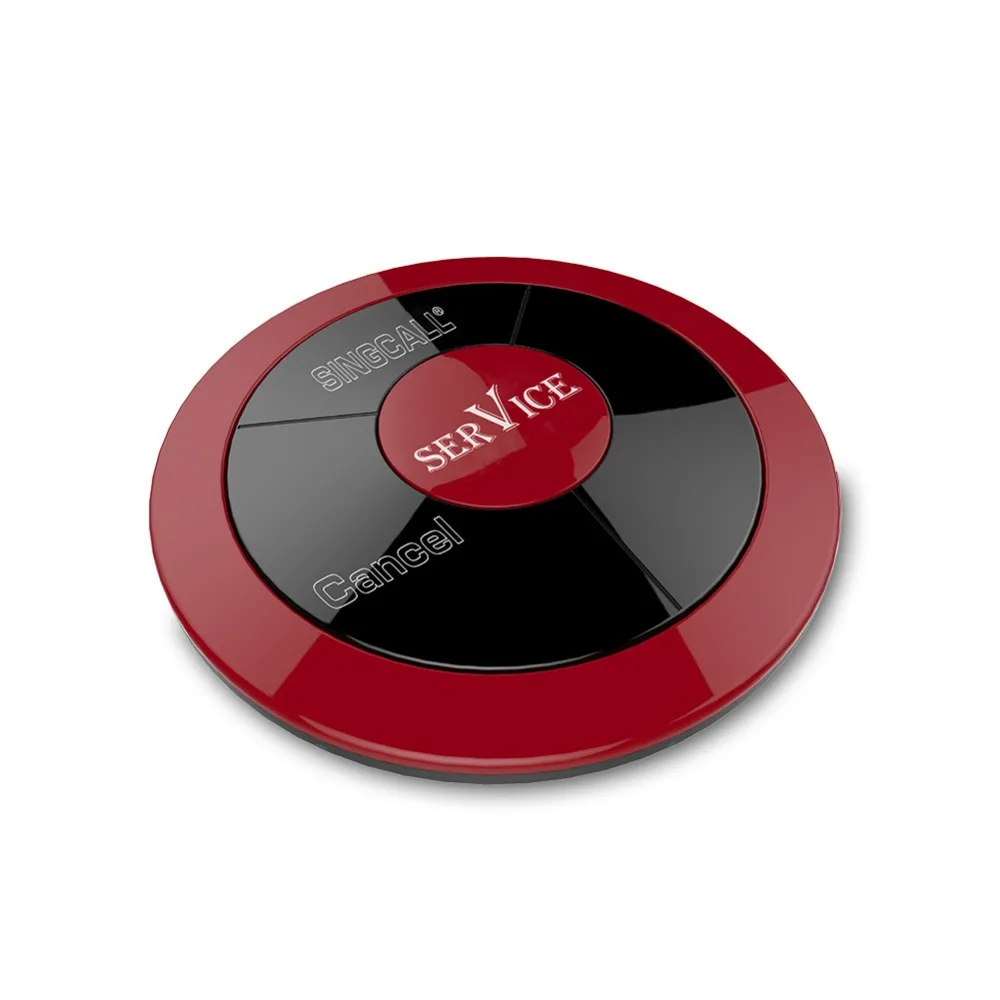 

SINGCALL Calling System with two keys waiter call button for coffee shop, restaurant,hotel ,pageing system, red button