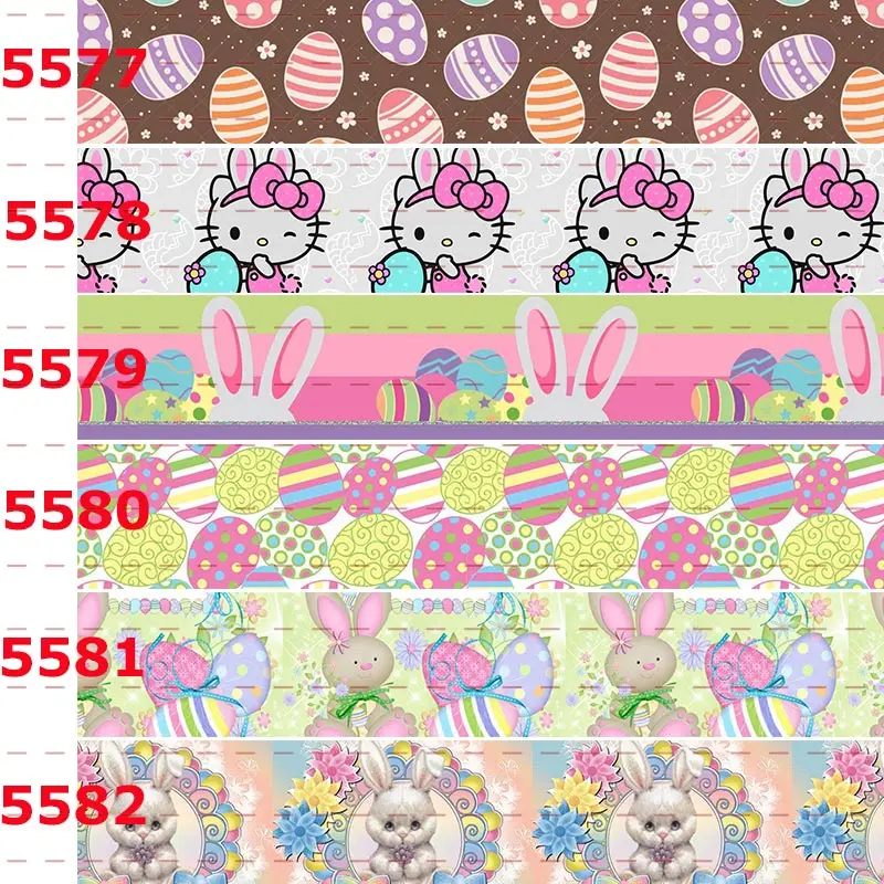 

10yards -different sizes -color egg for easter days ribbon printed Grosgrain ribbon