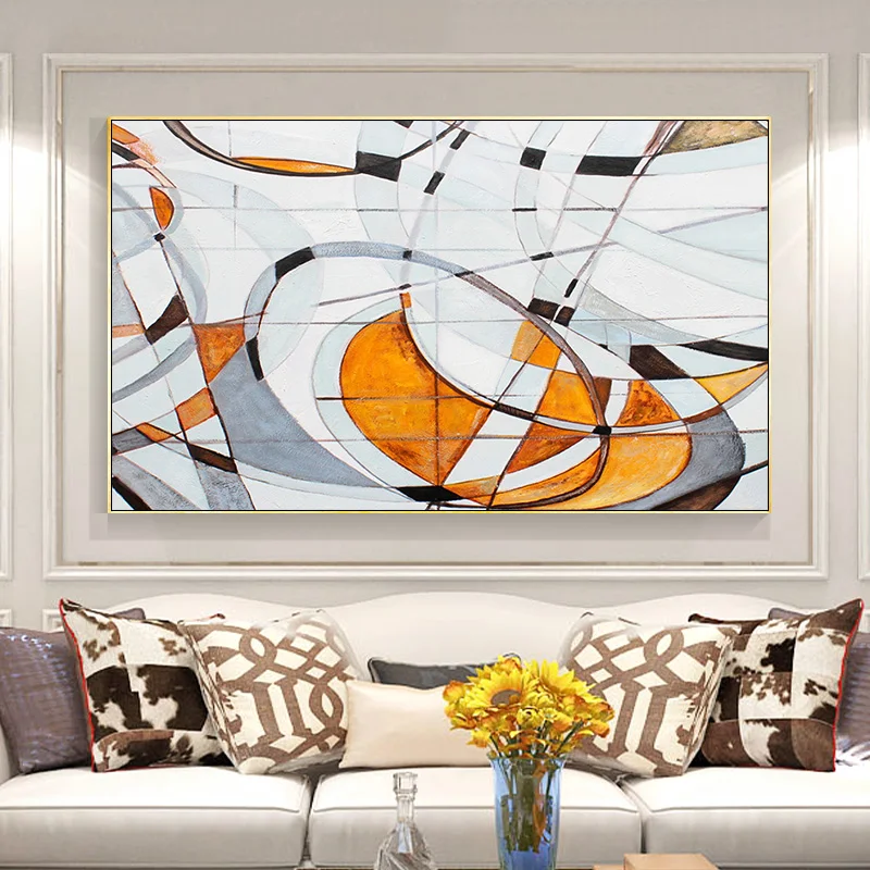 Quadri astratti moderni di colore arancione su tela dipinti europa Poster  stampe immagini per pareti per soggiorno decorazioni per la casa -  AliExpress