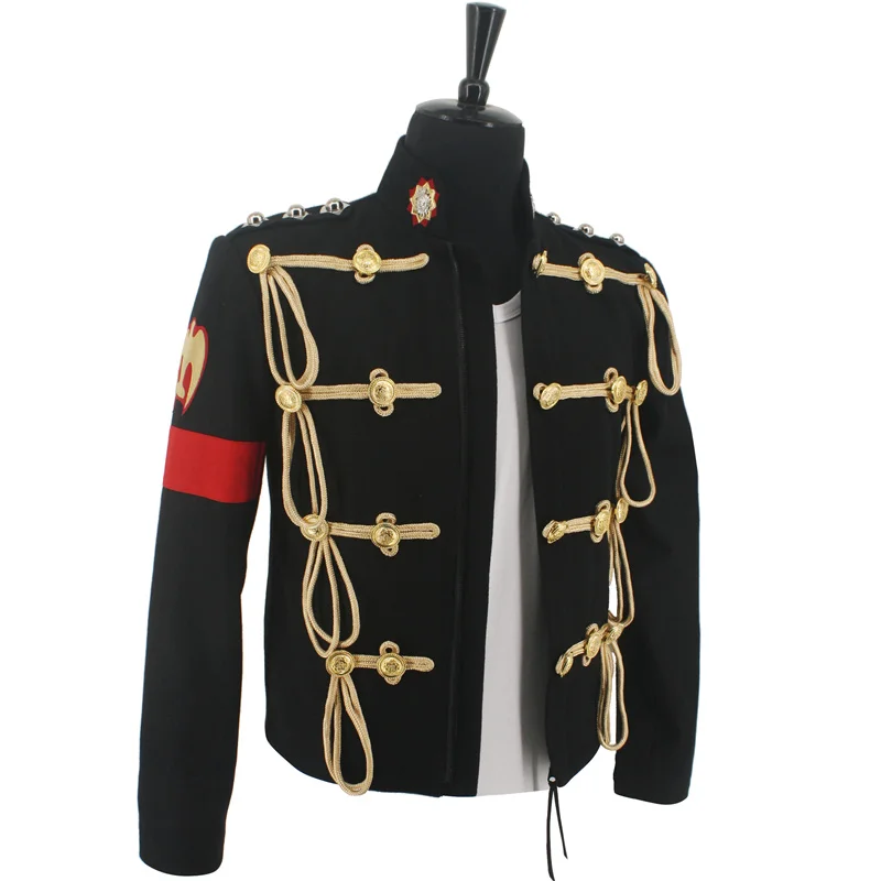 NEW MJ Michael Jackson Royal England Military Black Woolen Formal Dress Jacket Rare Gift Performance Collection Clothing & Accessories cb5feb1b7314637725a2e7: jacket|Jacket Tshirt