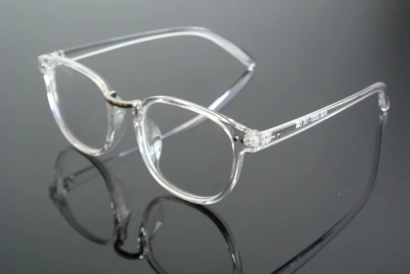 Hot Sale Transparent Silver Eyeglass Frame Clear Glasses Full Rim Retro