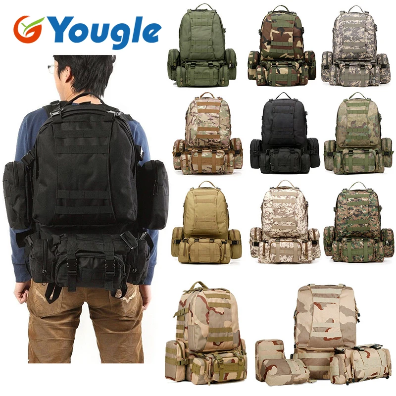 Prix pour YOUGLE 50L Molle Tactique D'assaut En Plein Air Militaire À Dos sac à dos Camping Sac Nouveau Prix pour YOUGLE 50L Molle Tactique D'assaut En Plein Air Militaire À Dos sac à dos Camping Sac Nouveau