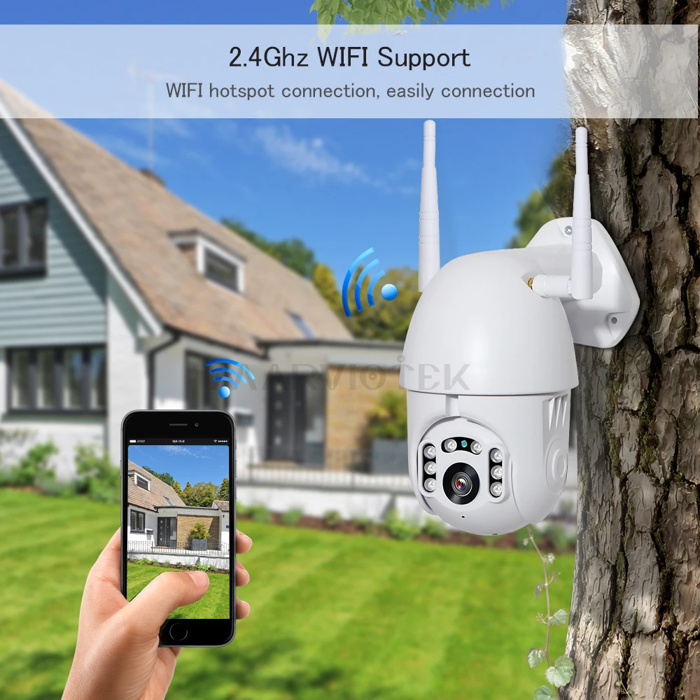 720P IP камера WiFi Беспроводная PTZ скоростная купольная CCTV наружная Домашняя