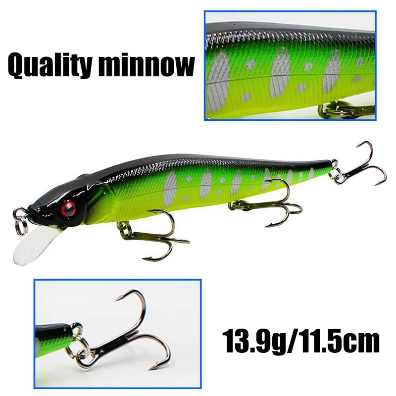 Amlucas جديد طعوم صيد سمك البلمة 11.5 سنتيمتر 13.9g الصلب الطعم الاصطناعي 3D عيون العائمة Crankbait Wobblers اليابان الأسماك Pesca WW1143