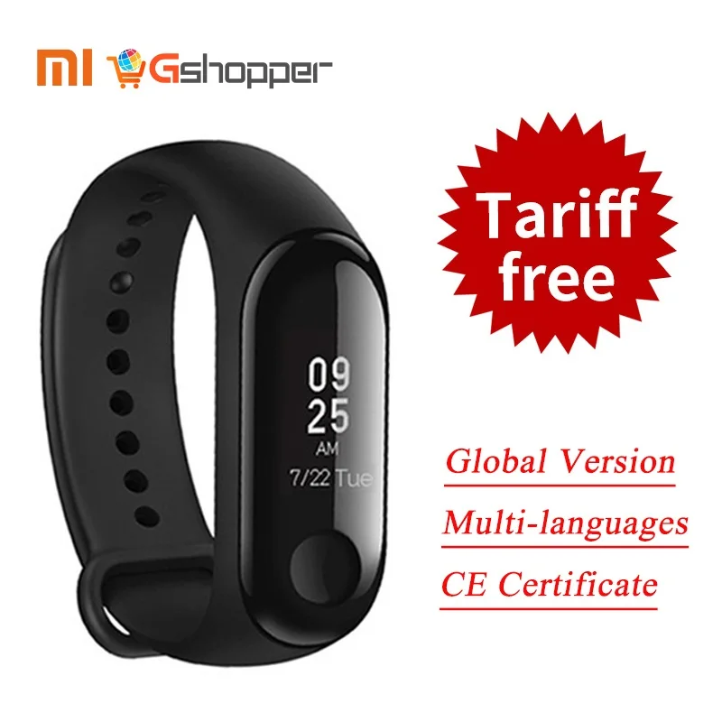 

2018 Global Version New Original Xiaomi Mi Band 3 Smart Bracelet Black 0.78 inch OLED Instant Message Call Weather Forecate