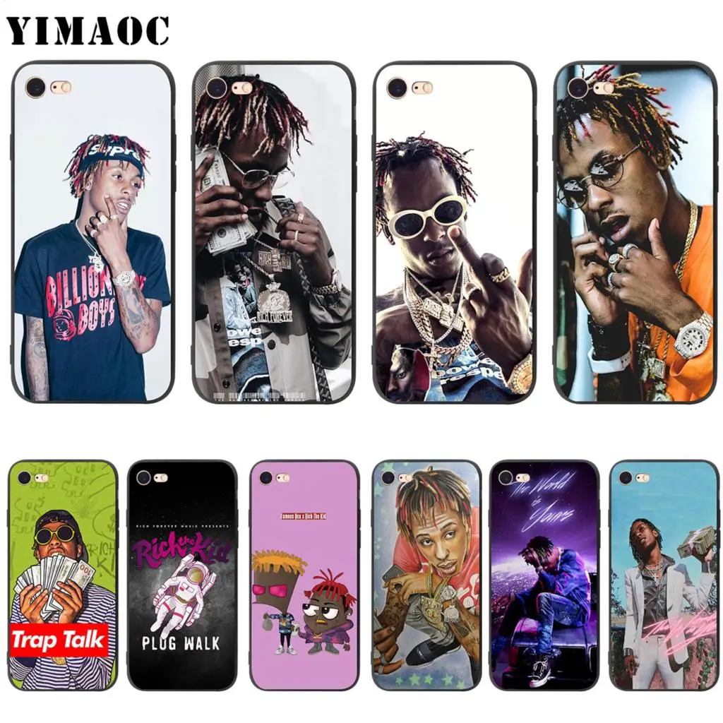 Мягкий чехол YIMAOC Rich the Kid для Apple iPhone SE 2020 5 5s 6 6s 7 8 Plus XR X Xs 11 12 Pro Max mini | Мобильные