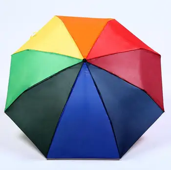 

Creative Rainbow Umbrella Outdoor Couple Gift Umbrella Sun Protection Advertising Umbrella Custom Logol and Colors SN2249