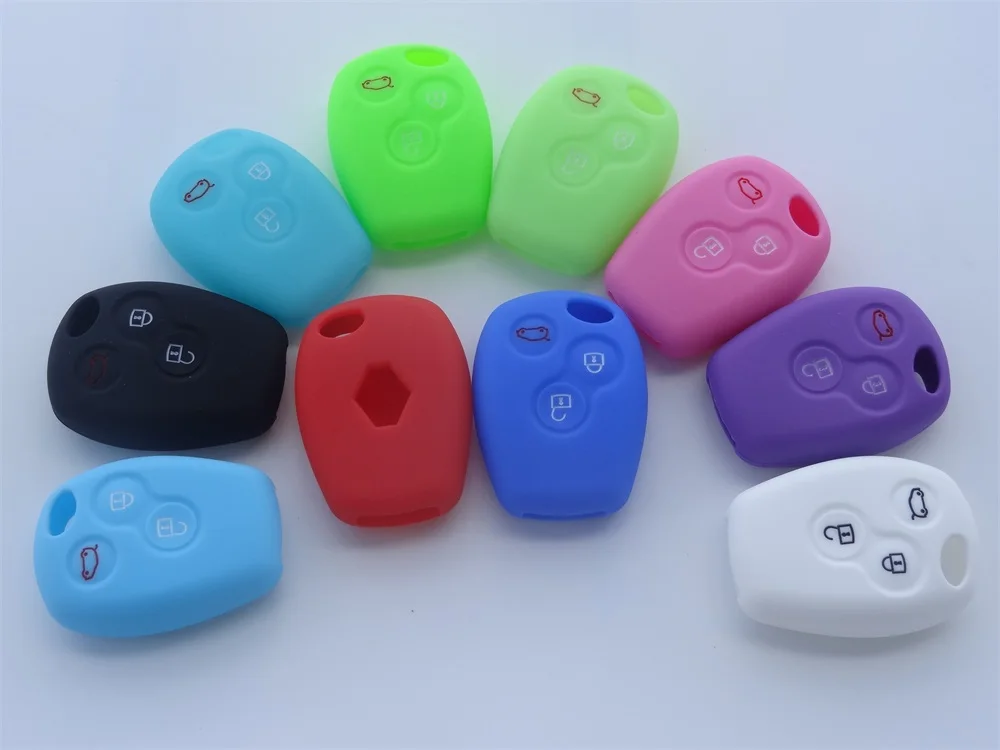

AUTEWODE 3 Buttons Silicone Rubber Car Remote Key Case Cover For RENAULT Clio DACIA Logan Sandero Trafic Master Kangoo
