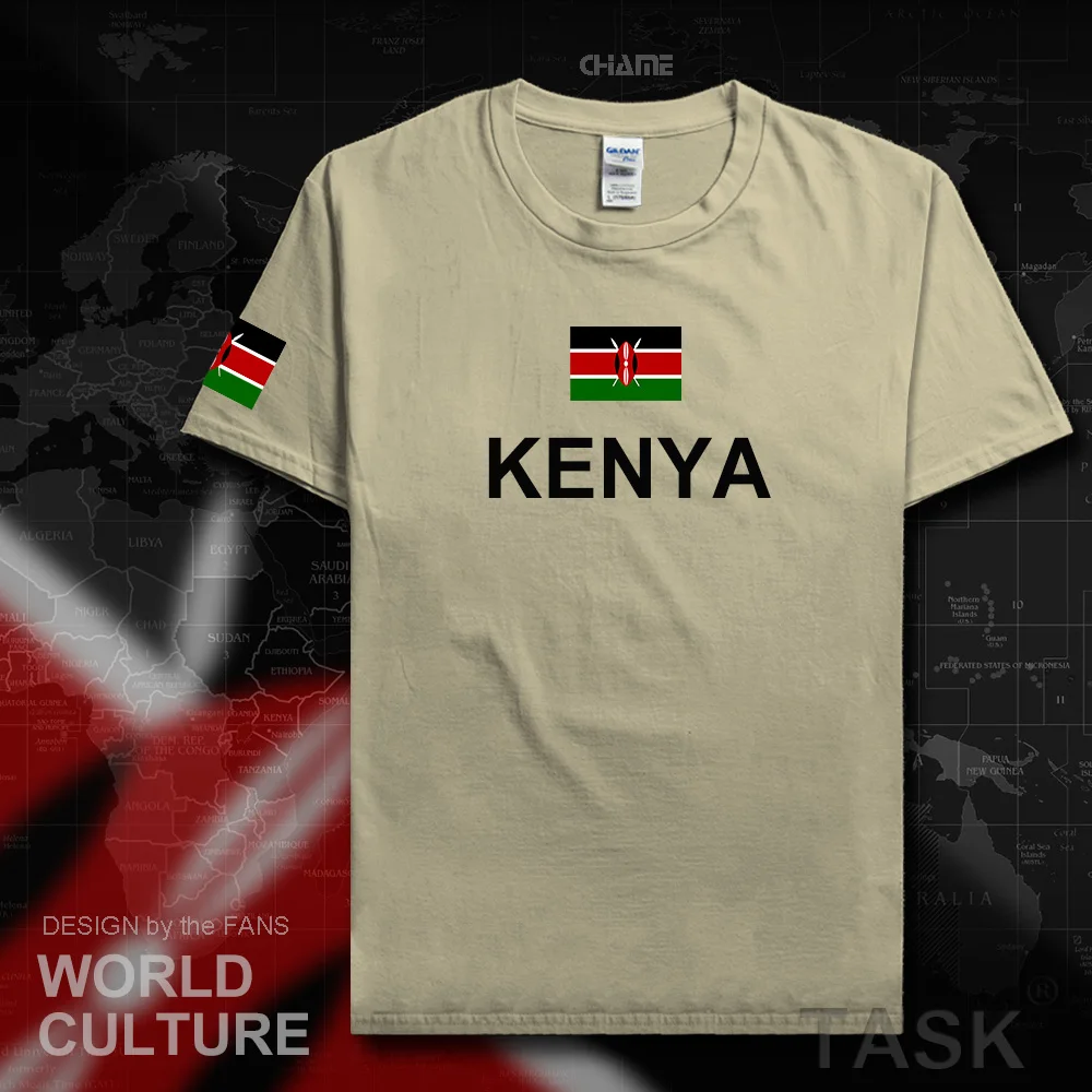 Kenyan/футболка для мужчин мода 2017 Джерси национальная команда 100% хлопок футболка