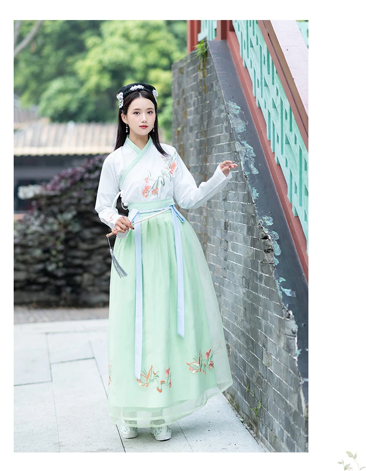 Hanfu китайские танцевальные костюмы Весенний костюм ханьфу Древний китайский костюм hanfu Женская традиционная китайская одежда для женщин