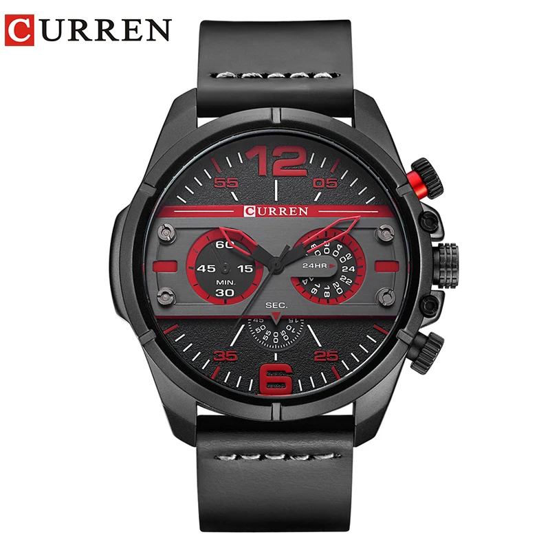 

CURREN 2017Men Watch Luxury Brand Army Military Watch Men Leather Sport Watches Quartz Waterproof Wristwatch relogio mascul 8259