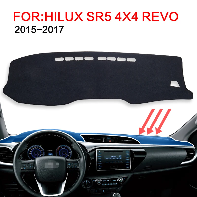 Для Toyota Hilux SR5 4x4 2015 2016 2017 приборной панели защитный коврик оттенок доска Ремонт