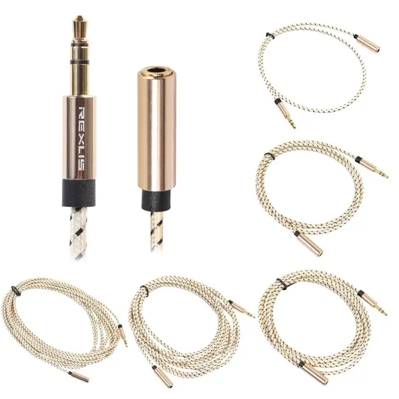 

3.5mm Jack Male to Female Aux Audio Extender Cord Cable Braided Headphone Extension Cable for Computer 0.5m/1m/1.8m/3m/5m