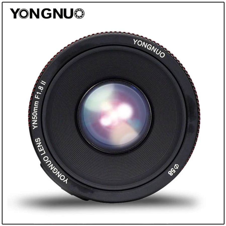 Объектив YONGNUO YN50mm F1.8 II с большой апертурой и автофокусом для Canon с эффектом боке объектив камеры для Canon EOS 70D 5D2 5D3 600D DSLR