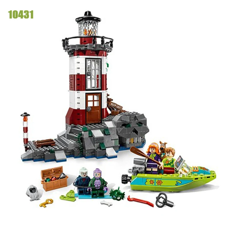 

Diy Scooby Doo 10431 Haunted Lighthouse 437Pcs Building Blocks Toys for Children Gift Compatiblely with Legoingly 75903 Figures
