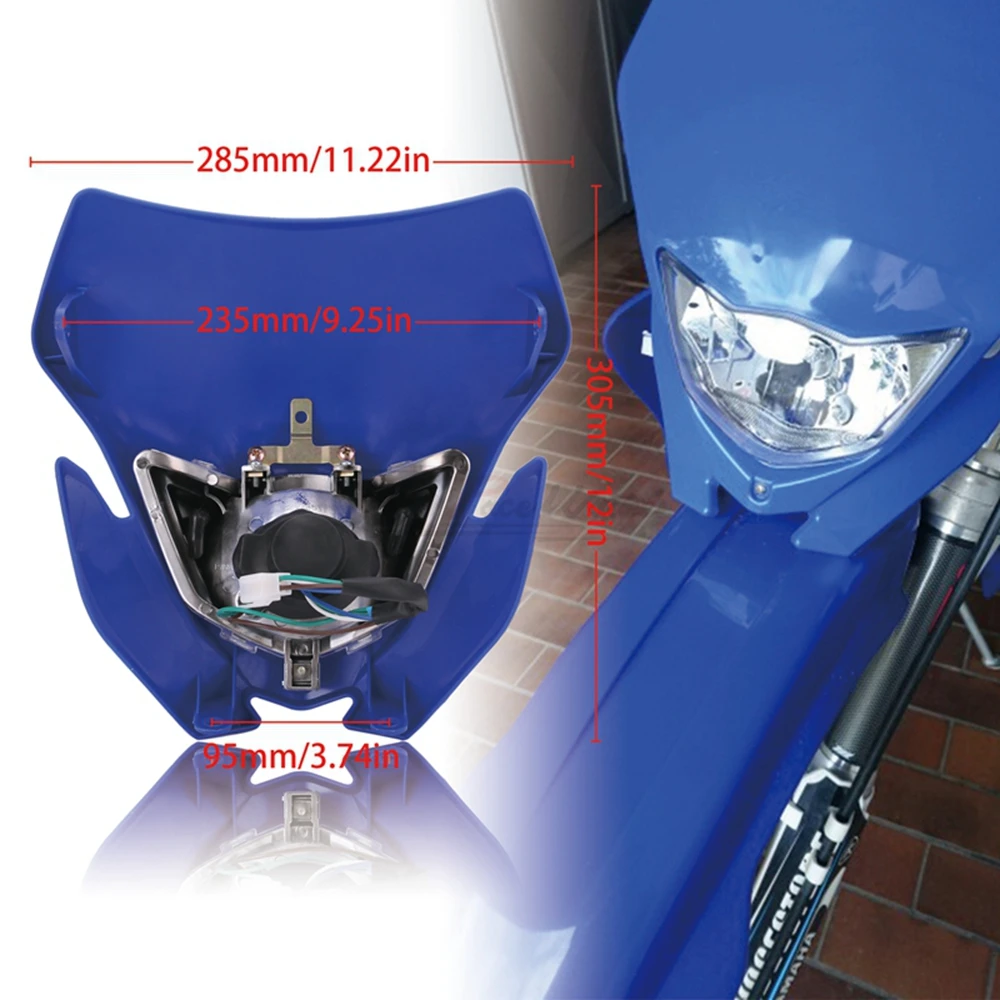 Для Yamaha Honda WR 450 250 YZ мотоцикл TTR внедорожный H4 фара эндуро супермото Байк фары для мотокросса обтекатель