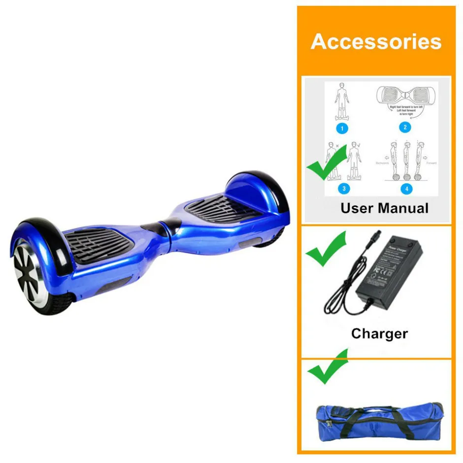 Patineta Electrica Zelf Balans скутер Ховерборд 6,5 Pulgadas monoiclo Электрический Patin Электрический Patinete Volante скейтборд - Цвет: 6.5 Blue with Bag