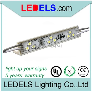 

300pcs/lot 0.72w 9leds SMD3528 epoxy waterproof led module 12VDC 72lumen channel letter led module showcase led lighting sign