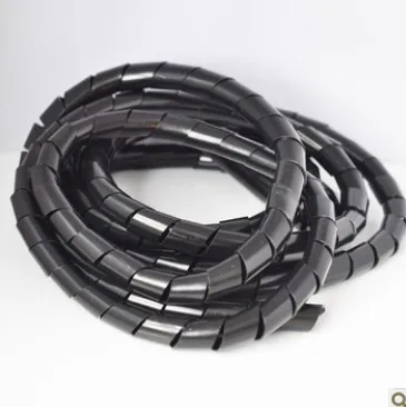 

FREE SHIPPING DIA.16mm Spiral Cable Wire Wrap Tube Computer Manage Cord 5M Length SWB-16