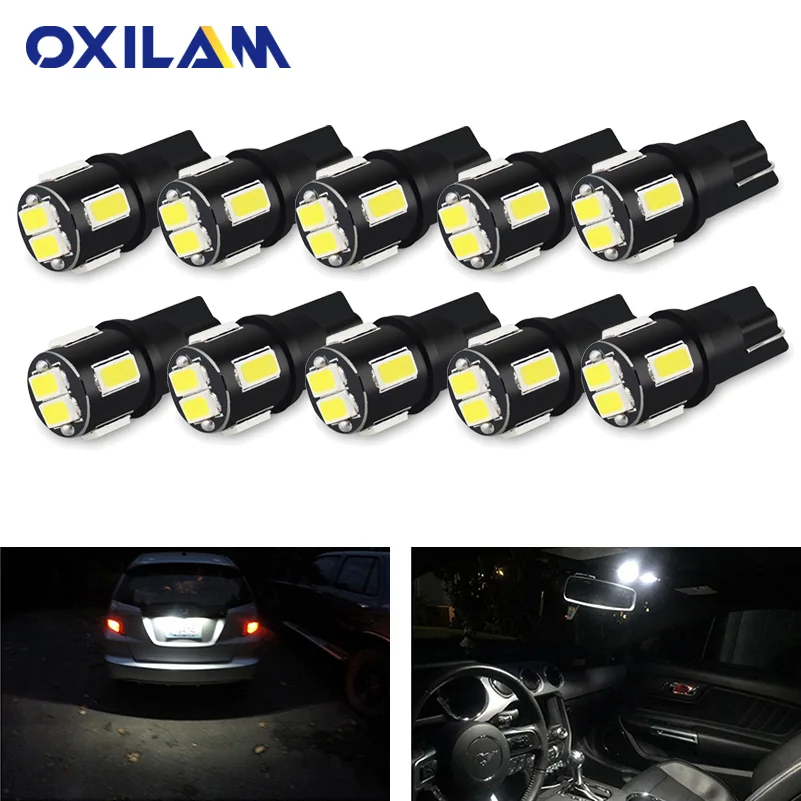 

10Pcs T10 LED W5W 194 168 Bulb Dome Reading License Plate Lights Trunk Cargo Lamp Interior Lightning for Toyota Kia Seat Peugeot