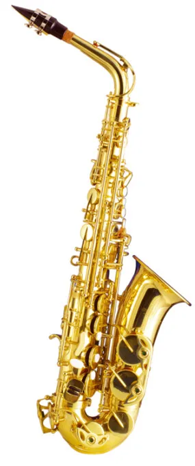 Eb Alto Sax желтый латунный полированный саксофон отделка с ABS случае ветер Музыкальные инструменты