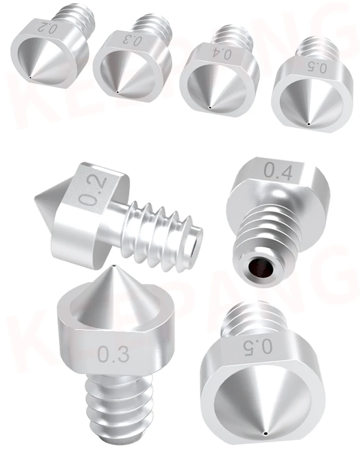 E3D V6 Hardened Steel Nozzle Triple Pack 1.75mm, 0.4mm E3D V6 Hardened Steel Nozzle Triple Pack 1.75mm, 0.4mm
