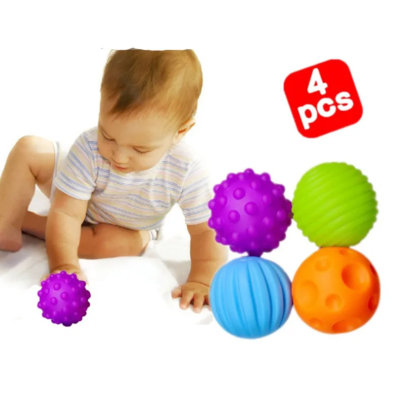 4 шт. текстурой multi мяч набор развивать ребенка тактильных ощущений игрушка Детские руки мяч игрушки Детские тренировочный мяч мягкий