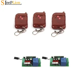 

Sleeplion Home Electric Power Switch Wireless AC 220V 10A Relay 3 2-Key Remote Switch Transmitter+2 Receiver Toggle Switch 220V