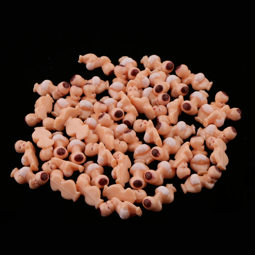 Pack of 50pcs Mini Plastic Newborn Sleeping Baby Dolls for Kids Party Baby Shower