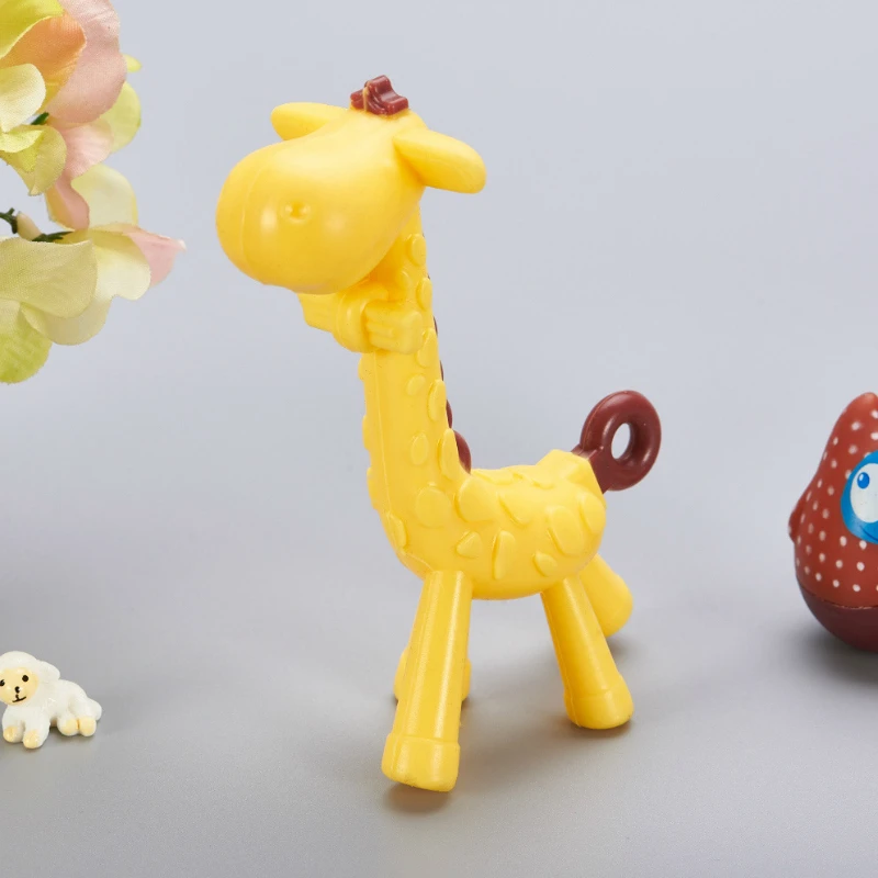 

Baby Teether Pacifier Cartoon Teething Nursing Silicone Baby teeth that fawn molar rod giraffe to bite the teether safty