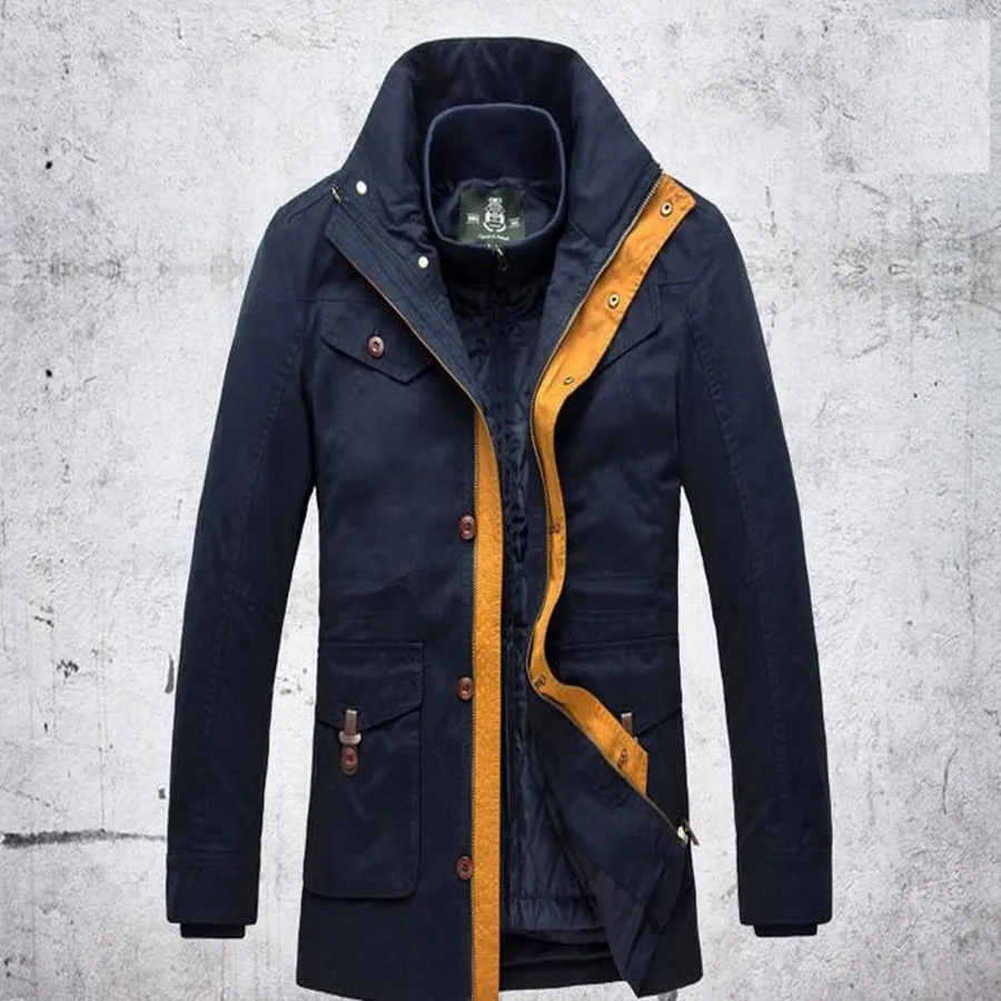 mens long warm waterproof coat