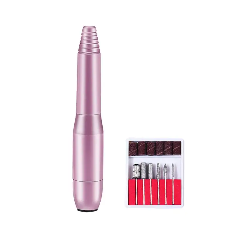 

Mini Electric Nail File Powerful Nail Polisher Portable Manicure Treatments Machine Acrylic Nails Gel Nail UK Adapter (Pink)