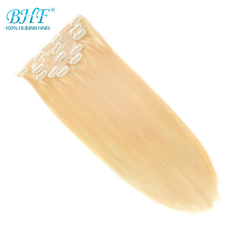 

Human Hair Extensions Clip In Blonde Highlighted Virgin Hair Full Head Clip In Human Hair Extensions Tic Tac Cabelo Humano